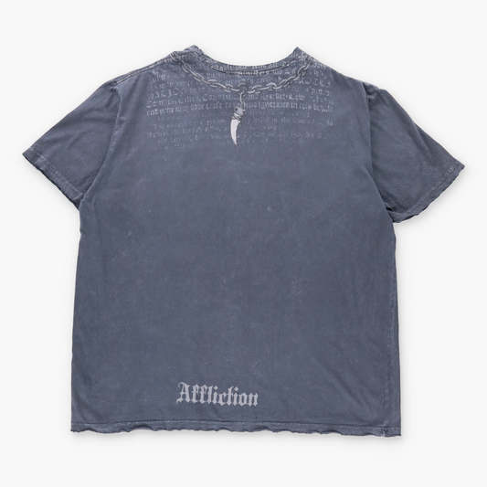 Vintage AFFLICTION Y2K Distressed USA Made T-Shirt *Aubs Vintage Sole Melbourne