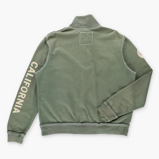 Vintage TRUE RELIGION "California Dreamin'" Y2K Khaki Full Zip Sweatshirt (XXL) ***COCO Vintage Sole Melbourne
