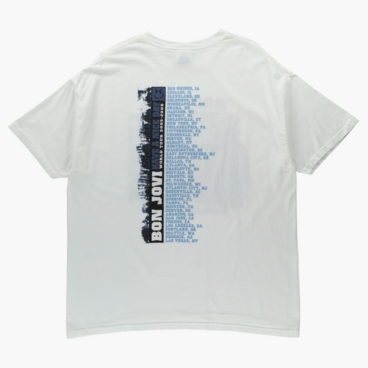 Bon Jovi 'Have a Nice Day' World Tour 2005-2006 Double Sided White Band Tee (XL)