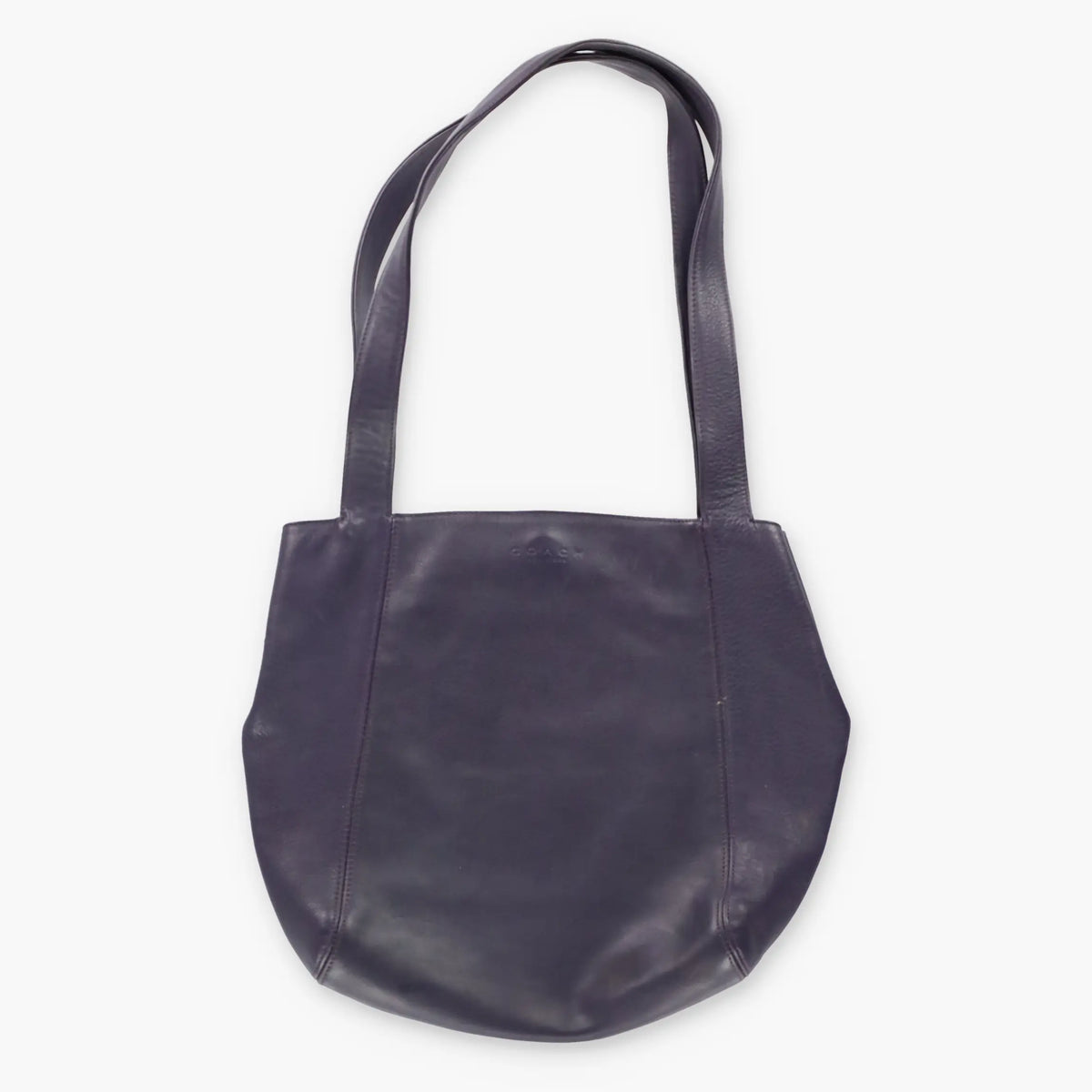 Vintage COACH E8E 4181 Dark Purple Pebbled Leather Handbag