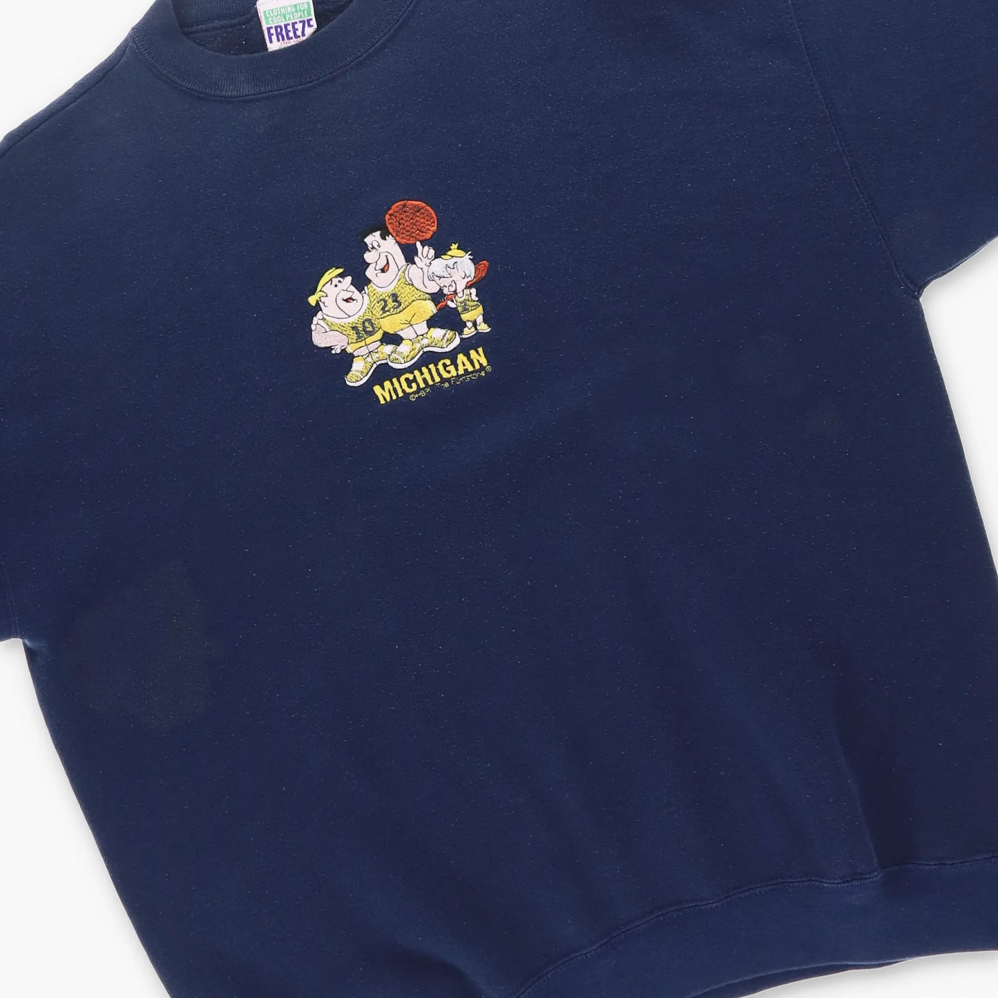 Michigan Wolverines x The Flintstones 90s Embroidered Sweatshirt USA Made (L-XL) Vintage Sole Melbourne