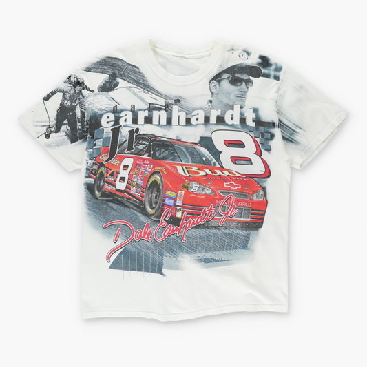 NASCAR Dale Earnhardt Jr #8 Bud Racing 90s All Over Print T-Shirt (L)