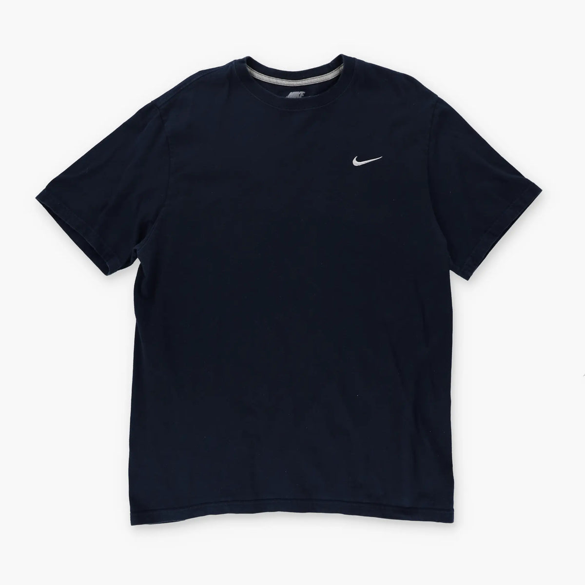 NIKE Dark Navy Blue Embroidered Swoosh Logo T-Shirt (L-XL) Vintage Sole Melbourne