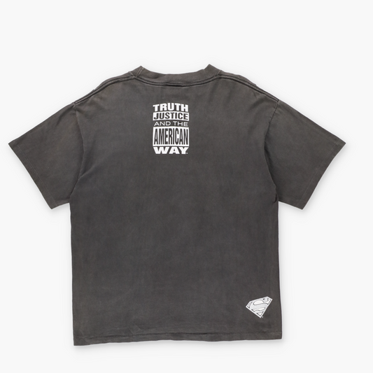 1994 Marvel DC Superman American Flag Graphic Single Stitch T-Shirt (M)