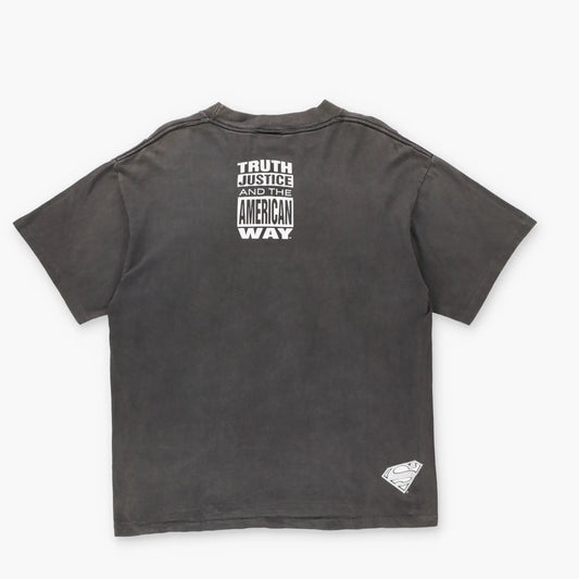 1994 Marvel DC Superman American Flag Graphic Single Stitch T-Shirt (M) - Vintage Sole Melbourne