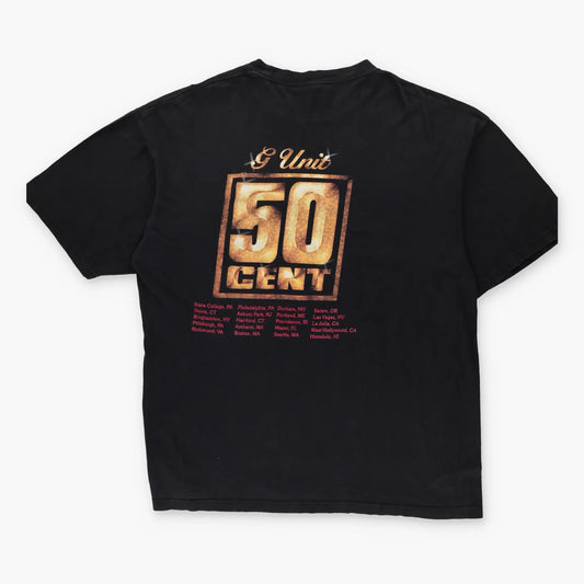 50 Cent 'Get Rich or Die Trying' US Tour Hip-Hop Music Cotton T-Shirt (XXL) - Vintage Sole Melbourne