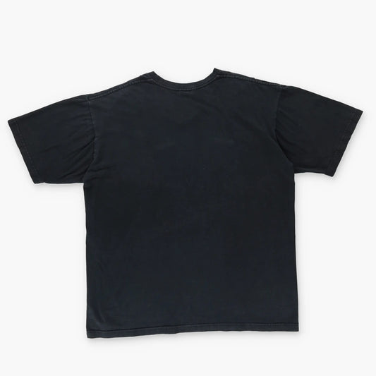 NIKE Embroidered Swoosh Logo Black V-Neck T-Shirt (XL) Vintage Sole Melbourne