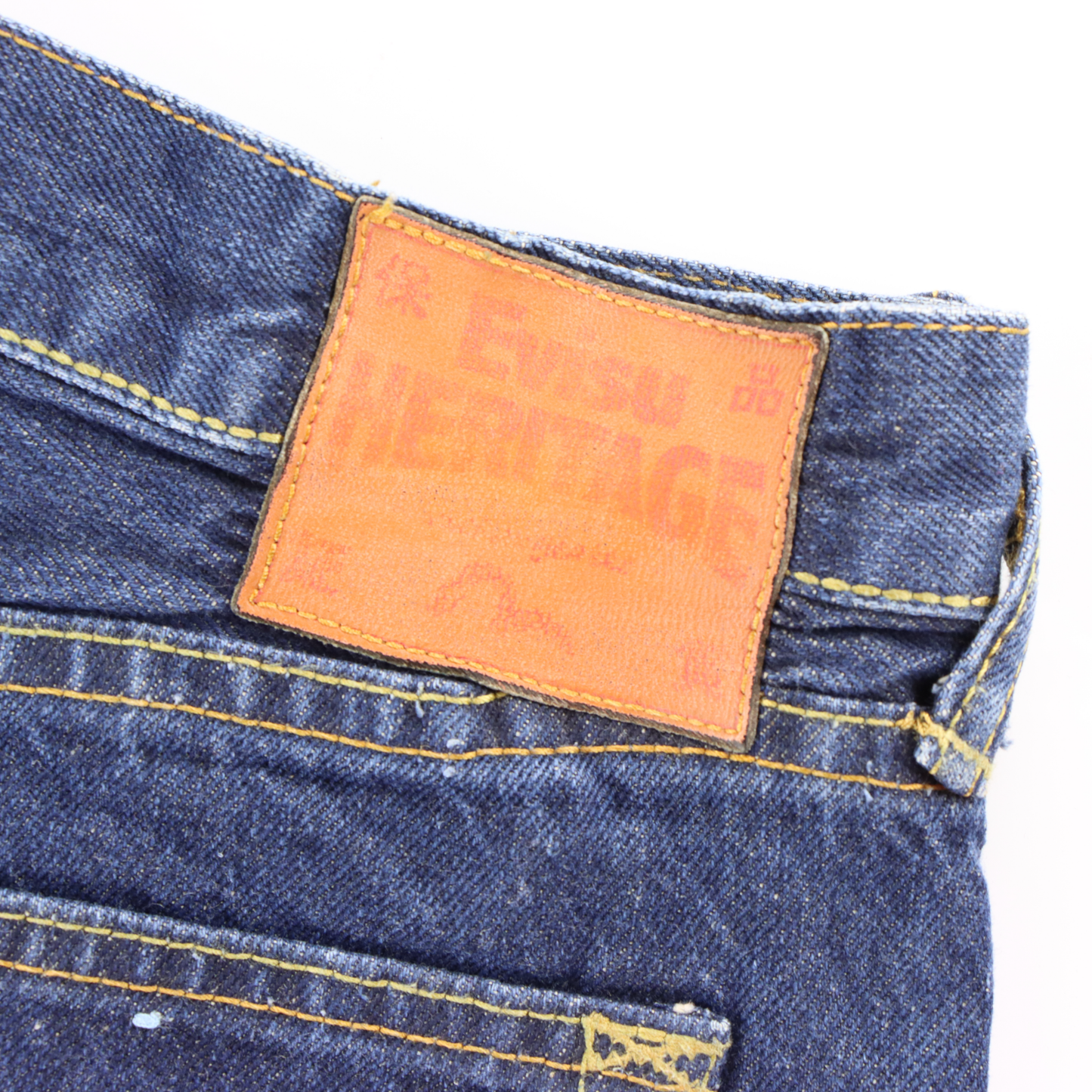 EVISU Heritage 'Umi Yama' Embroidered Volcano Y2K Jeans (38)