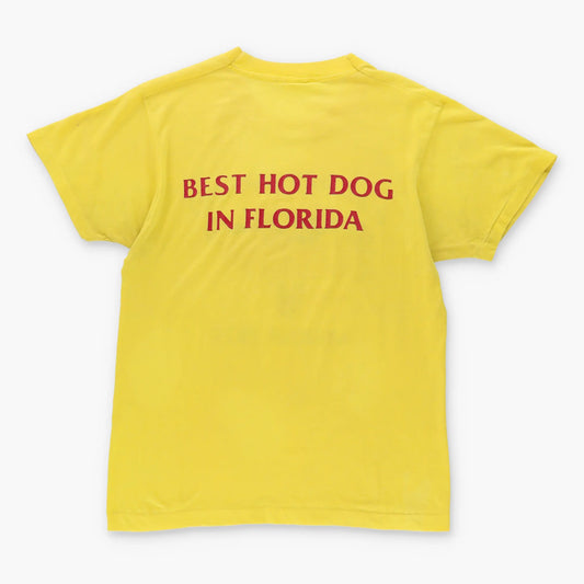 Vintage 'Hot Dog Lover' Vienna Beef Single Stitch Yellow T-Shirt (S) Vintage Sole Melbourne