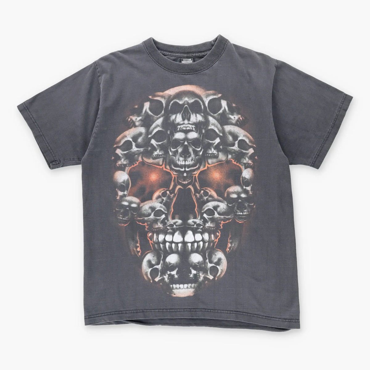 Vintage Glowing Skull Y2K Grunge Goth Faded T-Shirt (M-L) Vintage Sole Melbourne