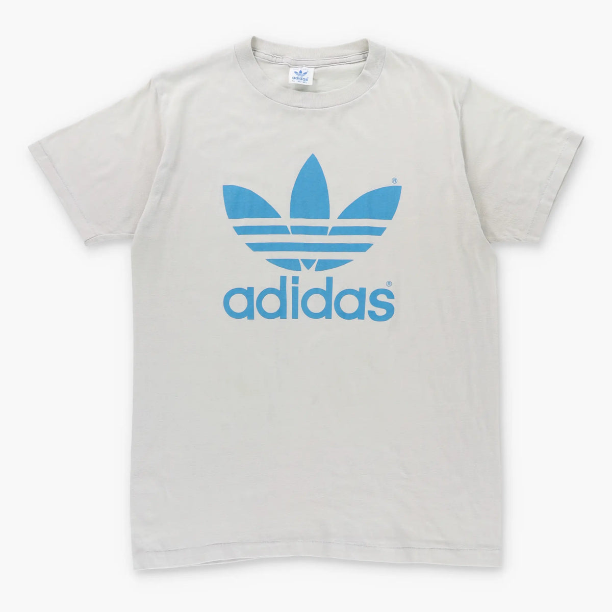 Vintage ADIDAS Trefoil Logo Front Back Single Stitch 50/50 T-Shirt (M-L) Vintage Sole Melbourne
