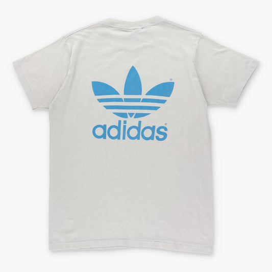 Vintage ADIDAS Trefoil Logo Front Back Single Stitch 50/50 T-Shirt (M-L) Vintage Sole Melbourne