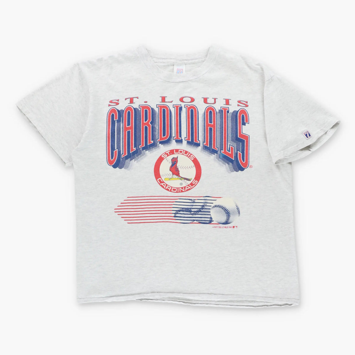 Vintage 1993 MLB St. Louis Cardinals Light Heather Grey Single Stitch Baseball Tee (XL) Vintage Sole Melbourne