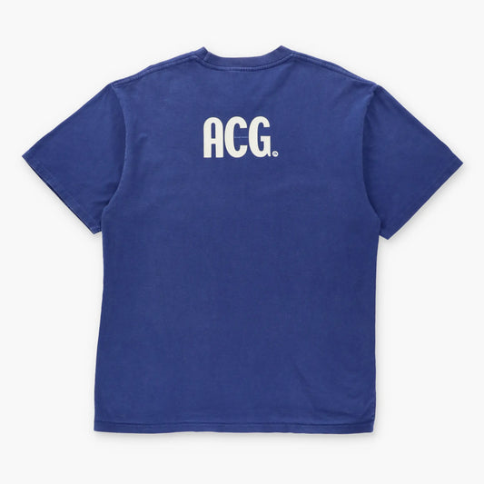 Vintage NIKE ACG "Eat Dirt" Fork Graphic Navy Blue T-Shirt (M) Vintage Sole Melbourne