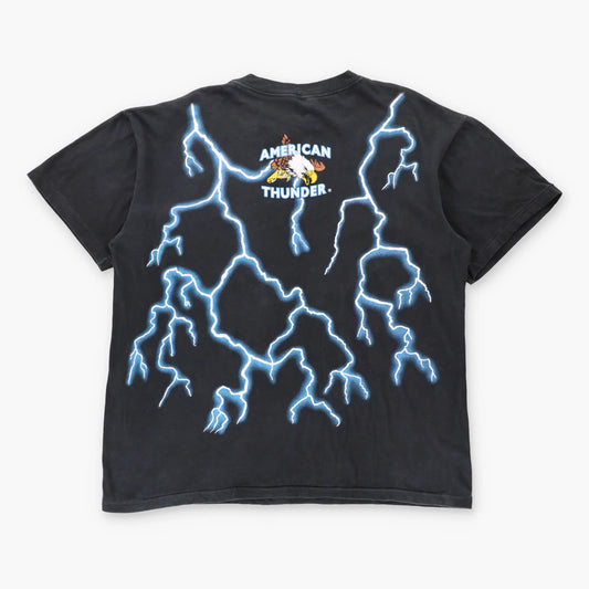 Vintage American Thunder Native American Chief & Wolf All Over Print Single Stitch Boxy Tee (XL) Vintage Sole Melbourne