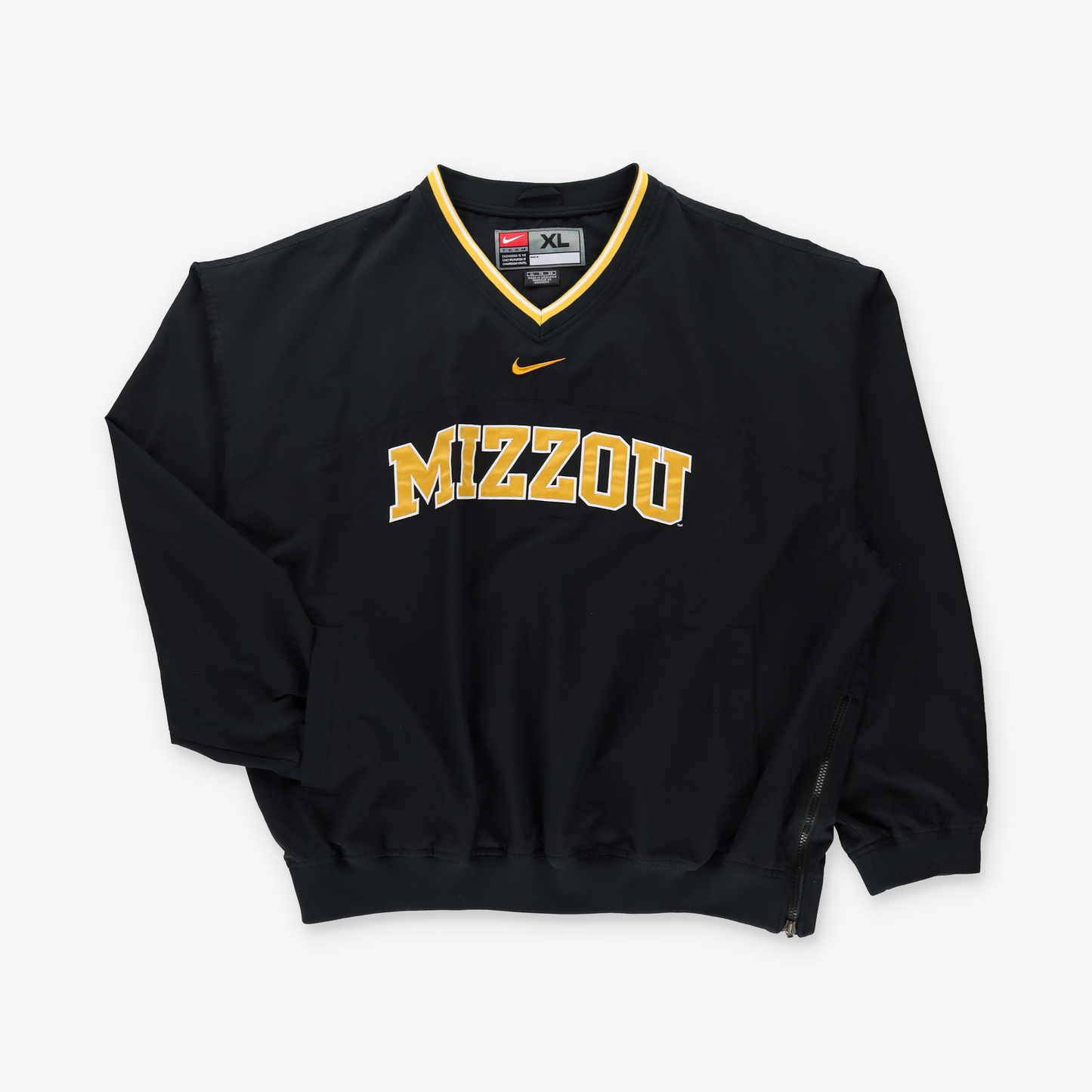 NIKE Team Mizzou Tigers College Football V-Neck Pull Over (XL)