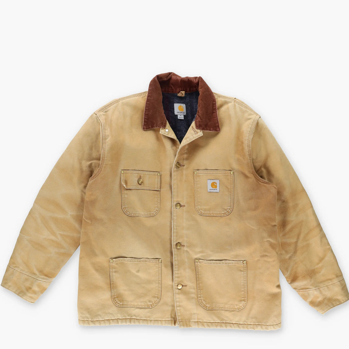 CARHARTT C001 4 Pocket Blanket Lined Button Up Canvas Jacket (XL) Vintage Sole Melbourne