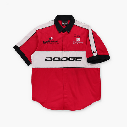 Red Dodge CHASE AUTHENTICS Evernham Motorsports NASCAR Racing Pit Crew Tee (L)