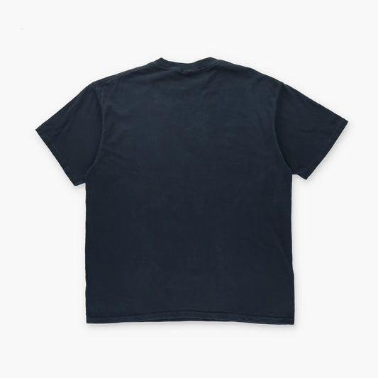 LIQUID BLUE Flaming Skulls & Rattlesnakes Y2K Style Black T-Shirt (XXL) Vintage Sole Melbourne