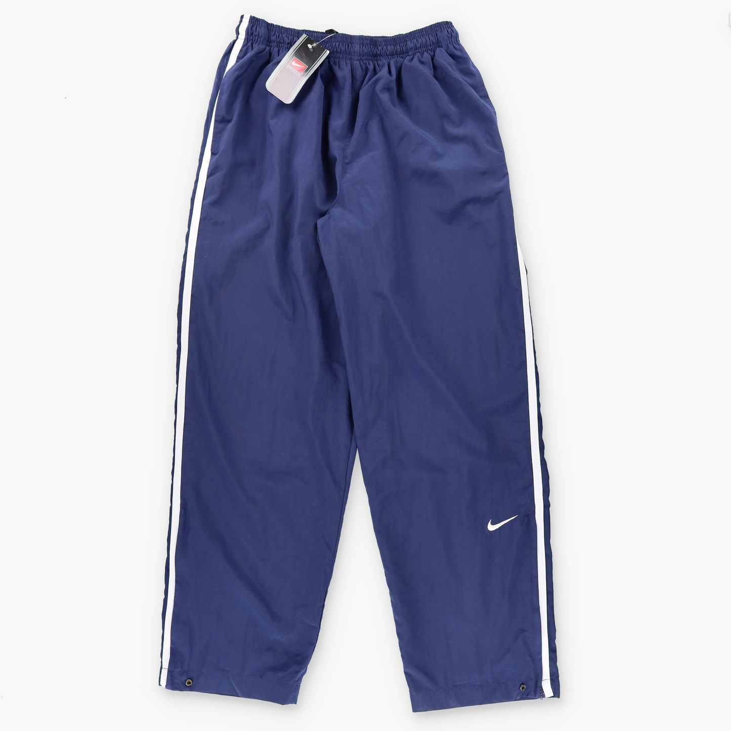 NIKE Team Blue & White Side Stripe Ankle Snap Track Pants (L)