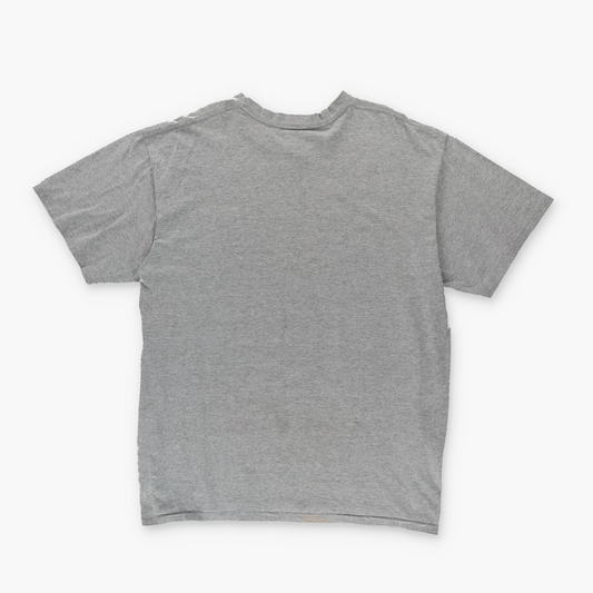 NIKE Grey & Black Small Embroidered Swoosh T-Shirt (XL)