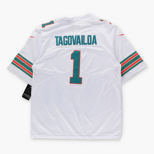 NIKE Miami Dolphins NFL #1 Tua Tagovailoa On Field White Jersey With Original Tags (M-L)