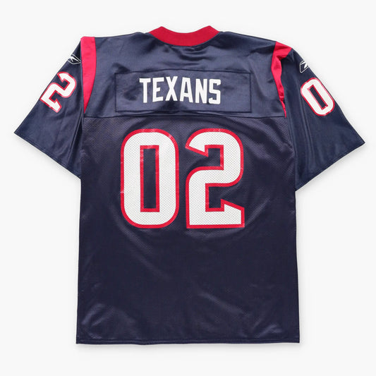 REEBOK Houston Texans NFL #02 Navy Blue American Football Jersey (M TALL)