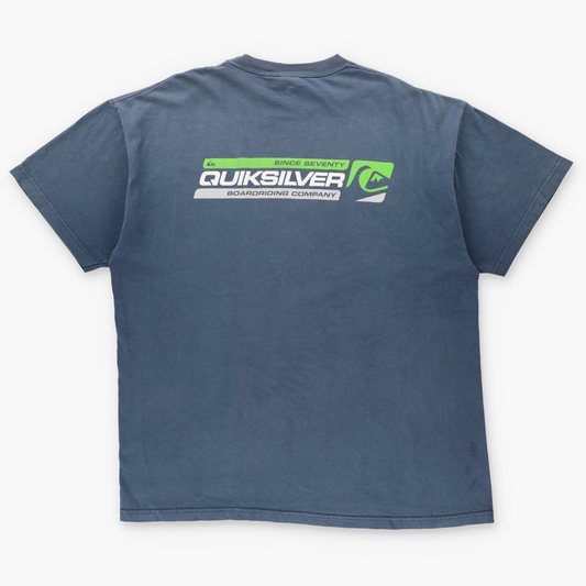 QUIKSILVER Blue & Green Double Sided "Since Seventy" Surfer Tee (L-XL)