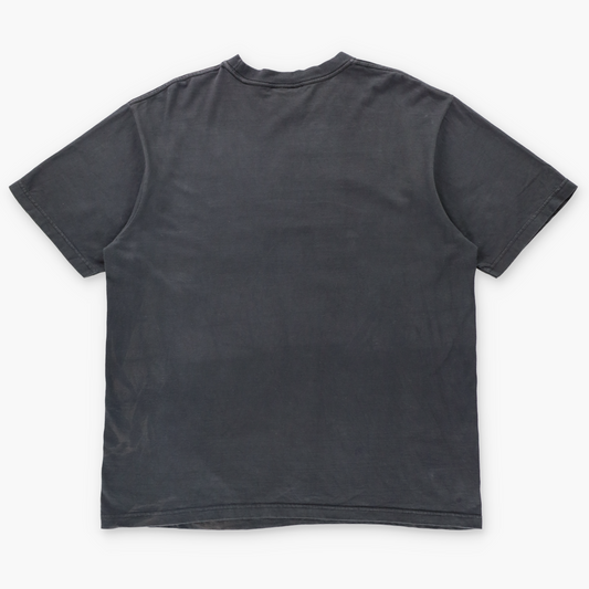 SOUTHPOLE "Always Prevail" Silver Glitter & Red Plaid Graphic Y2K Style Black Tee (XL)