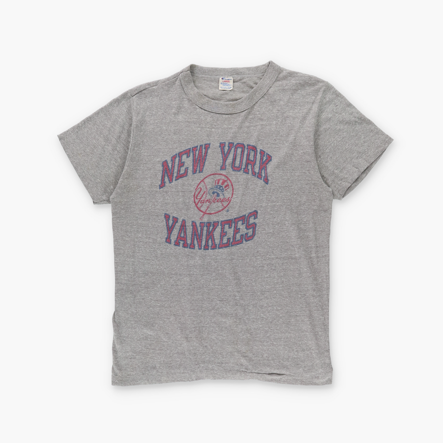 CHAMPION New York Yankees Single Stitch USA Made Heather Grey (M-L)