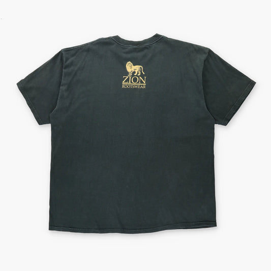 Bob Marley Gold Glitter "Legend" Graphic ZION ROOTSWEAR Black T-Shirt (XL) Vintage Sole Melbourne
