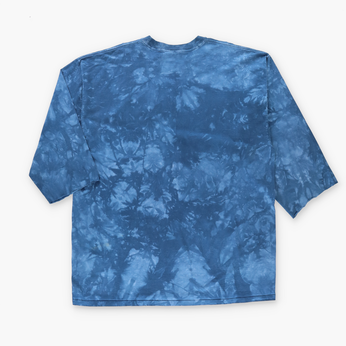 THE MOUNTAIN Kitten & Overalls Pocket Graphic Blue Tie Dye T-Shirt (XXXL-4XL)