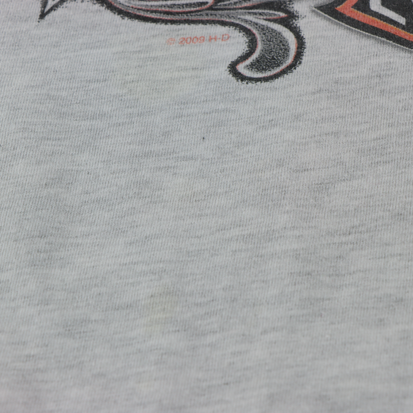 HARLEY DAVIDSON x HANES Cards & Dice "Skin Deep" West Virginia USA Made Light Grey T-Shirt (XL)