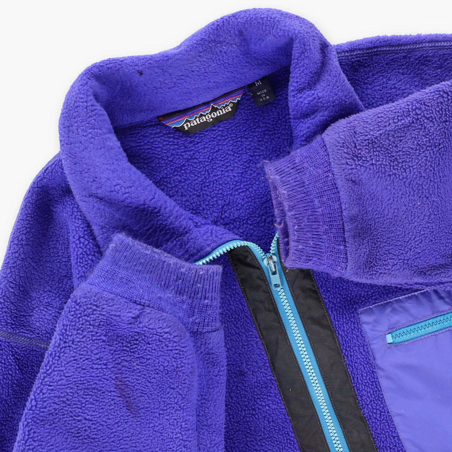 PATAGONIA 'USA Made' Vintage Purple 1 Pocket 1/2 Zip Fleece Sweatshirt Pullover (M-L) Vintage Sole Melbourne
