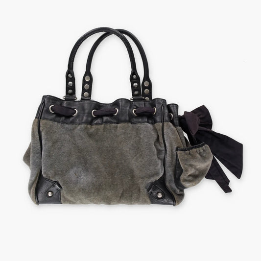 JUICY COUTURE Y2K 'Daydreamer' Pink Scottie Velour Charm Bag Vintage Sole Melbourne