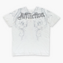 AFFLICTION Rare Winged Cross Silver & White USA Made Y2K T-Shirt (XL)