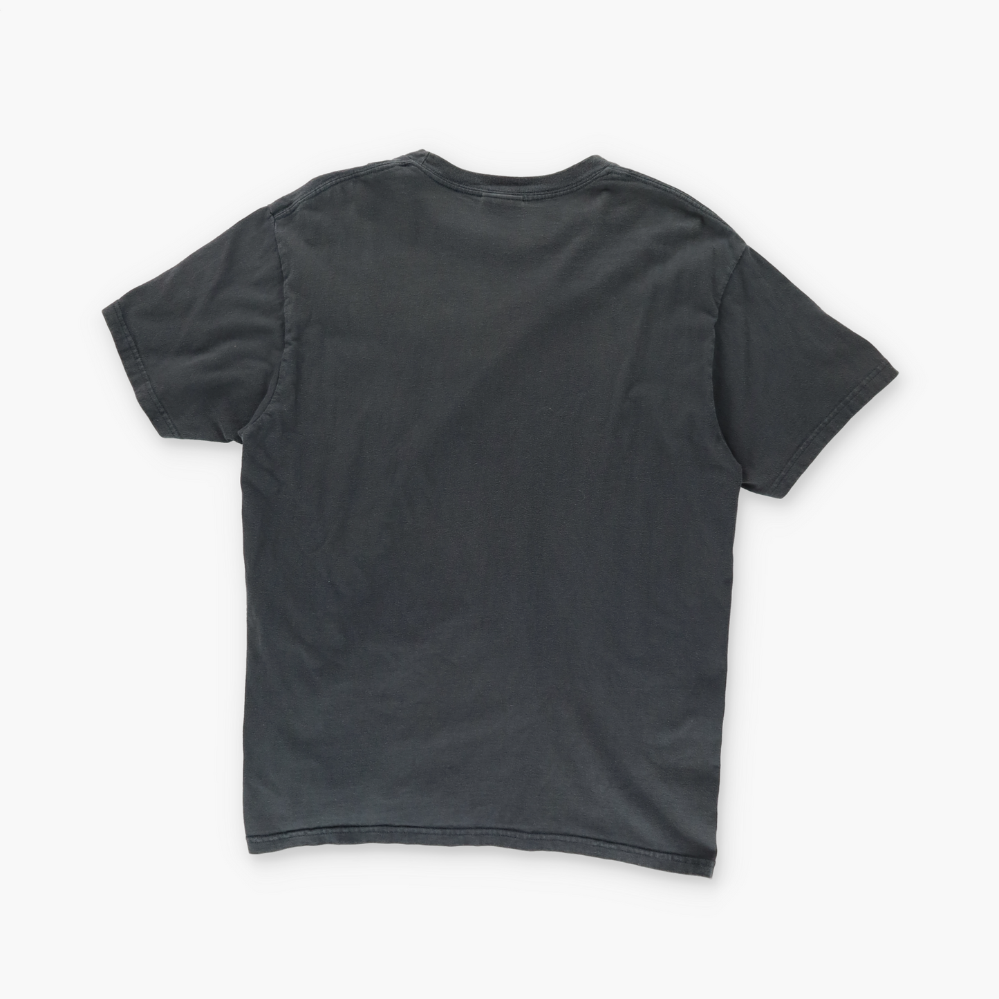 NIKE Embroidered Swoosh Logo Dark Grey & White Tee (M-L)