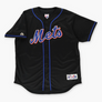 MAJESTIC New York METS MLB Black USA Made Baseball Jersey (L)