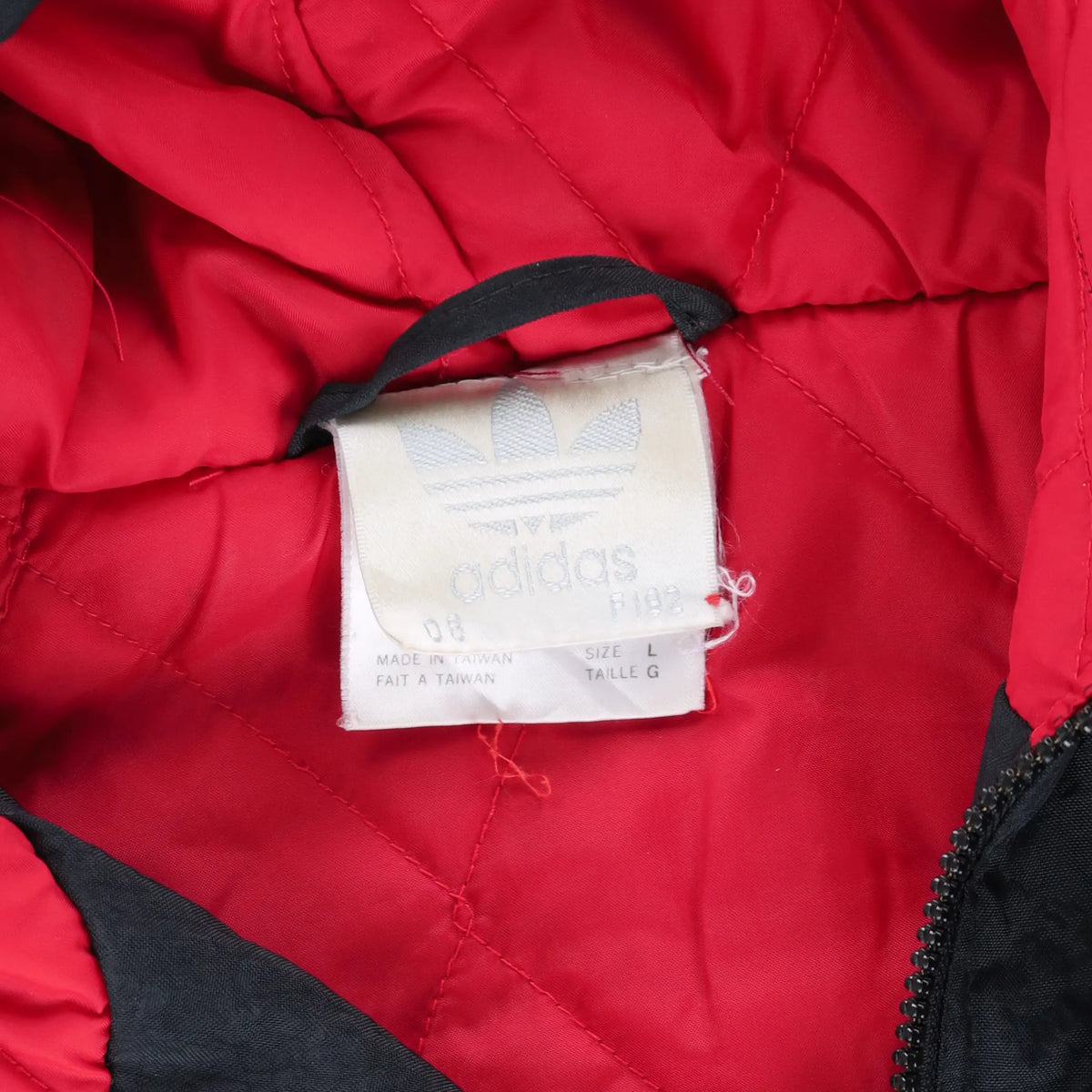 Vintage ADIDAS 80s 90s Lined Hooded Boxy Windbreaker Jacket (L)