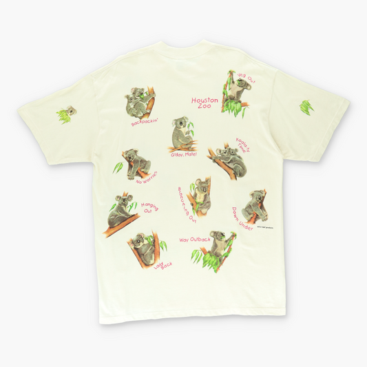 Houston Zoo Koala Branch USA Made All Over Print Tee (L-XL)
