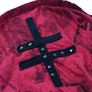 AFFLICTION Red Rosaries Y2K Lace-Up Tee USA Made (Women's XS-S)
