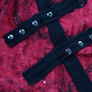AFFLICTION Red Rosaries Y2K Lace-Up Tee USA Made (Women's XS-S)