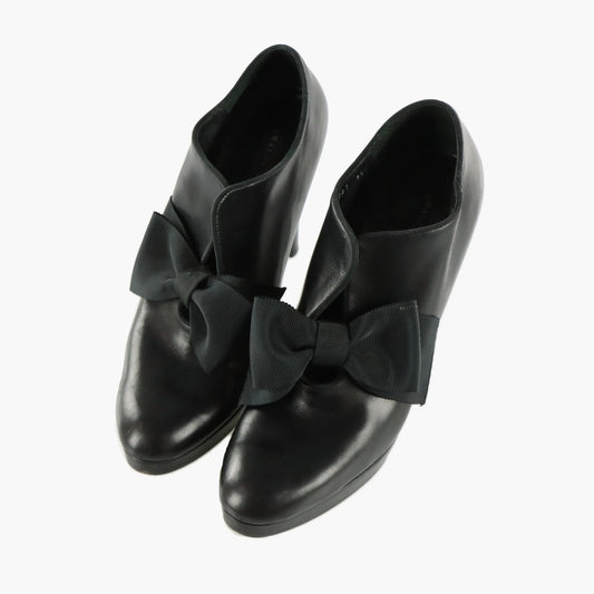 RALPH LAUREN Purple Label Platform Bow Bootie Heels (9.5) Vintage Sole Melbourne