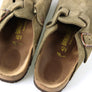 BIRKENSTOCK 'Boston' Khaki Green Suede Mules (40/M7/L9)