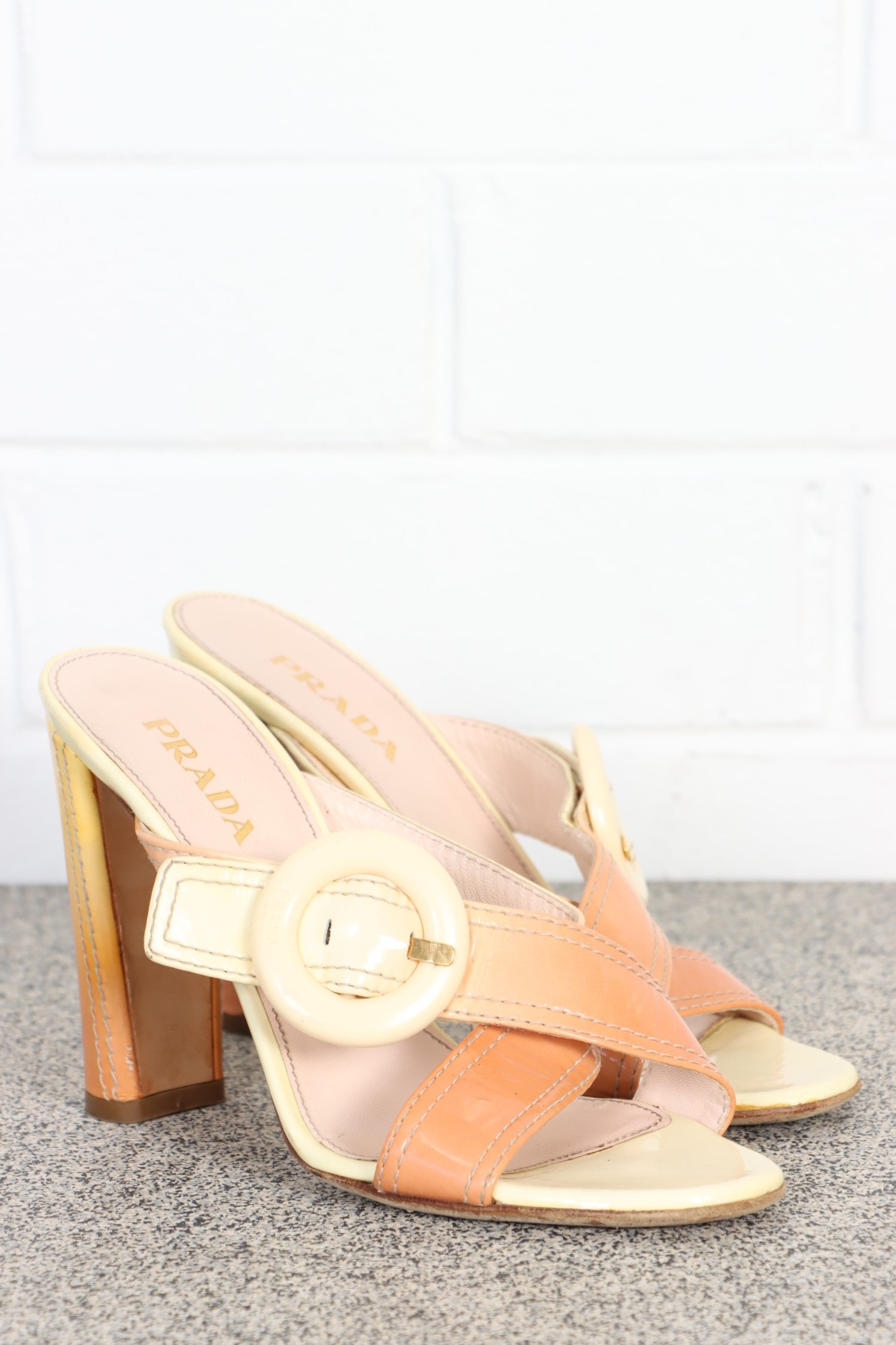 Prada heeled sandals deals