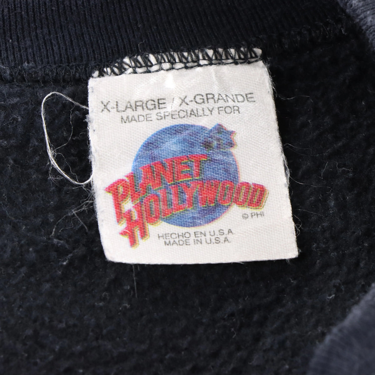 Vintage PLANET HOLLYWOOD Logo & Big Santa Claus USA Made Black Sweatshirt (XL) Vintage Sole Melbourne