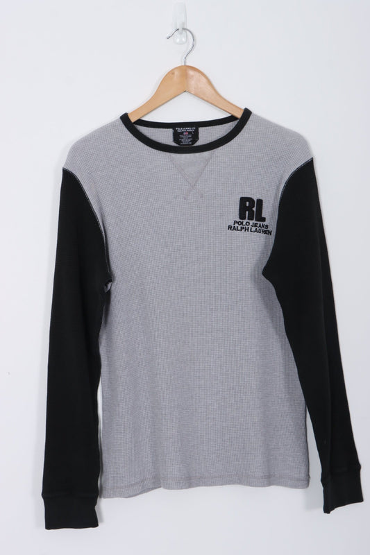 Polo Jeans RALPH LAUREN Logo Long Sleeve Waffle Tee (M-L)