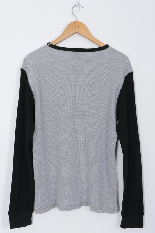 Polo Jeans RALPH LAUREN Logo Long Sleeve Waffle Tee (M-L) Vintage Sole Melbourne