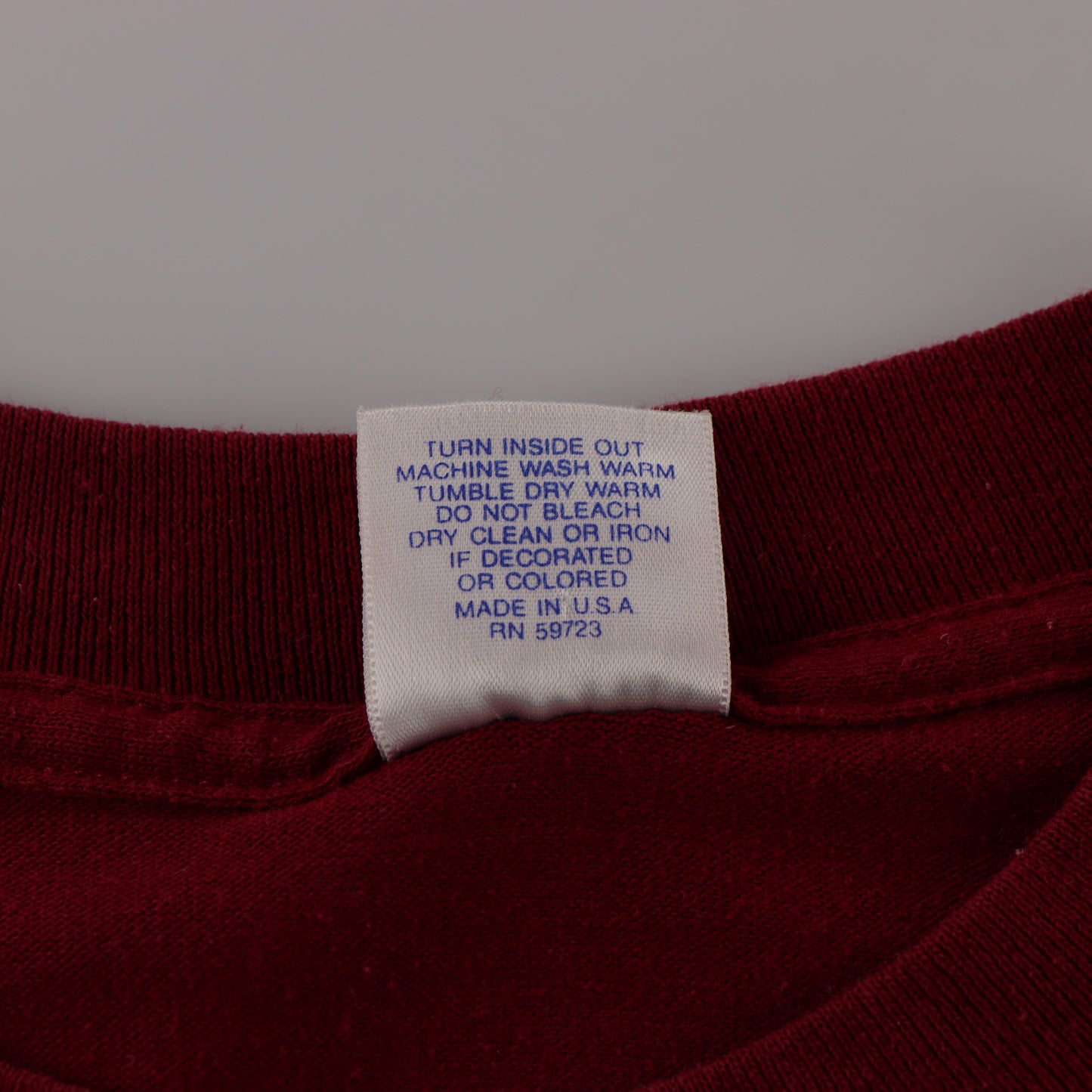 Washington Redskins 90's NFL Super Bowl USA Made Single Stitch Red TRENCH T-Shirt (M-L)
