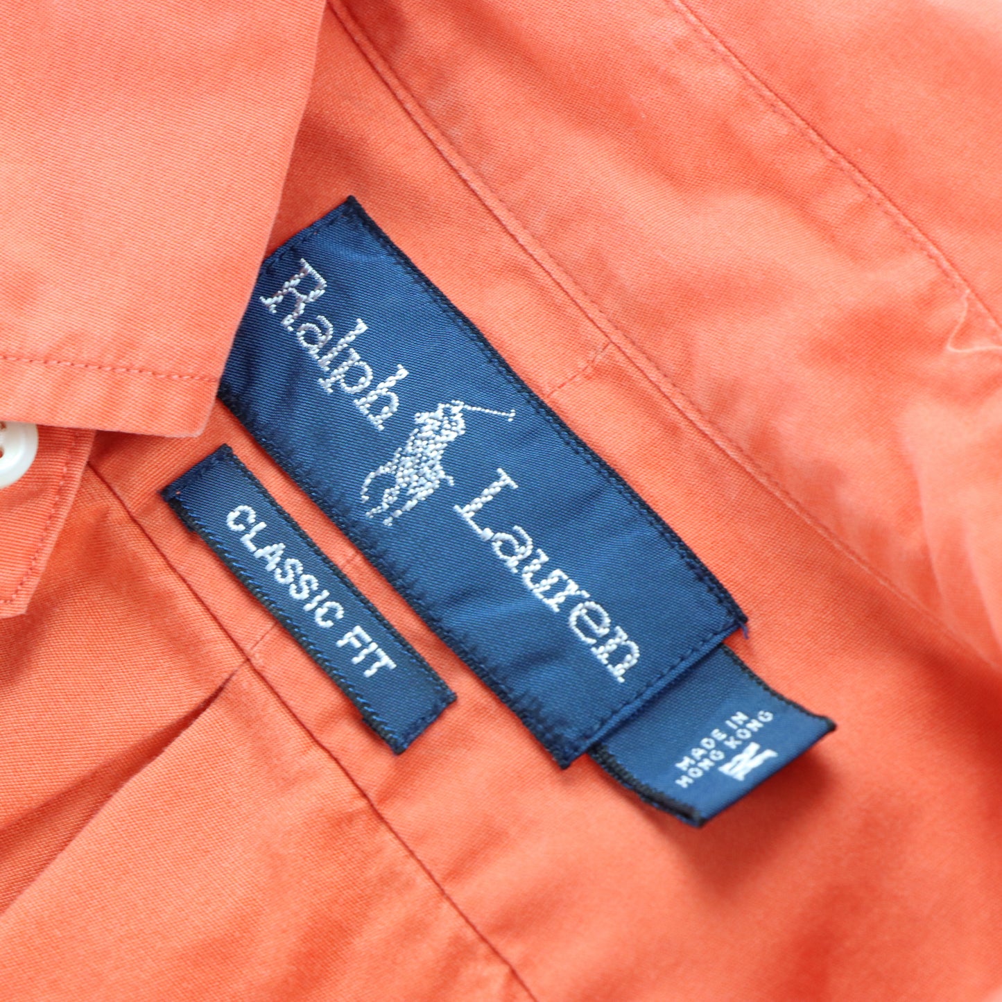 Vintage RALPH LAUREN 'Classic Fit Embroidered Orange & Green Button Up Shirt (M) Vintage Sole Melbourne